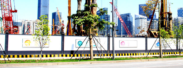市政标准PVC围挡-深圳市龙华区景观提升项目工程